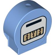 Lego Duplo Brick 1 x 3 x 2 Round Top with Gas / Fuel / Petrol Pump Gauge Print