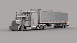 Kenworth W900 Semi Truck with Trailer - Minifigscale