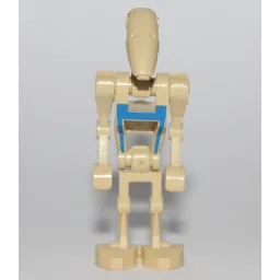 Battle Droid Pilot, Blue Printed Torso, Two Bent Arms
