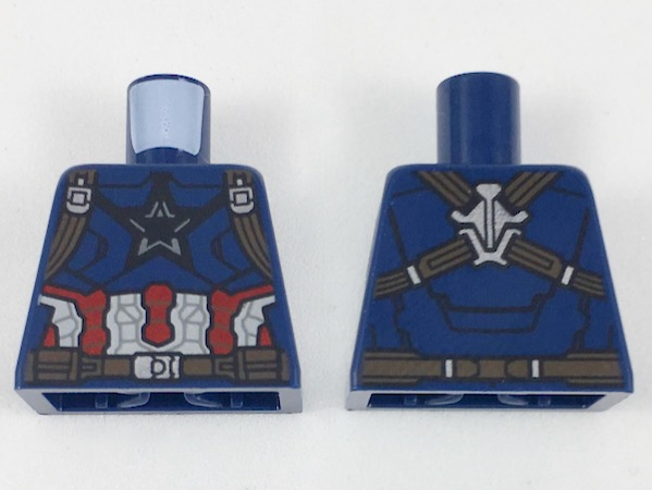 Lego Torso Armor with Dark Star on Chest and Red, White and Reddish Brown Harness Pattern