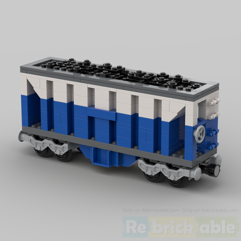Lego 4axle coal train vagon carriage