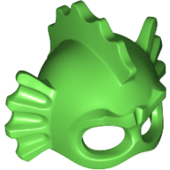 Lego Mask, Swamp Creature with Eye Holes, Fins and Spikes / Bright Green