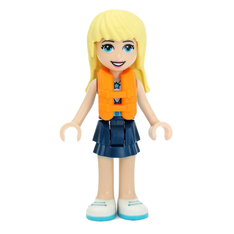 Lego Stephanie - Azure Top, Dark Blue Skirt, Life Vest