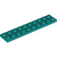 Lego Plate 2 x 10 / Dark Turquoise