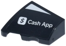 Wedge 2 x 2 x 2/3 Left with White 'Cash App' Dollar Sign Logo Pattern (Sticker) - Set 77246