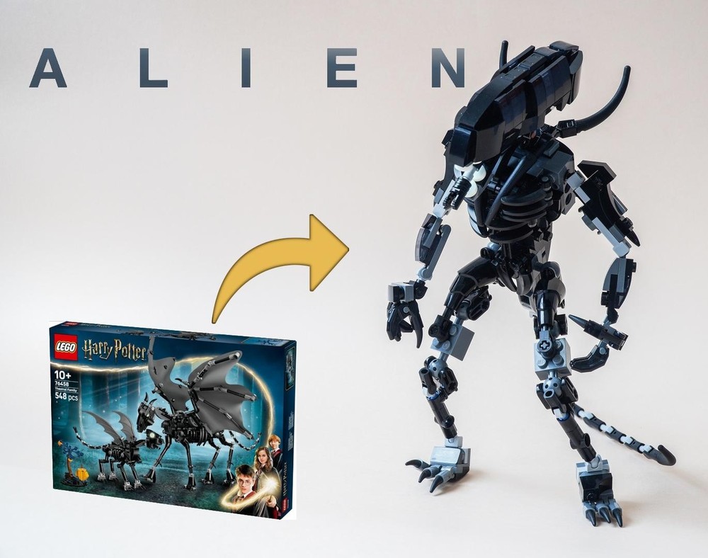 Lego Alien Xenomorph - Alt build 76458 Thestral Family – Sci-Fi Monster
