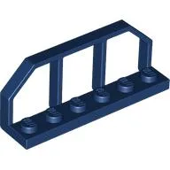 Plate Special 1 x 6 with Train Wagon End Fence / Dark Blue