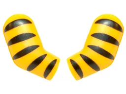Arm, (Matching Left and Right) Pair with 5 Black Stripes (Tiger) Pattern / Bright Light Orange