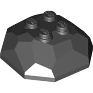 Lego Rock Boulder 4 x 4, Top / Black