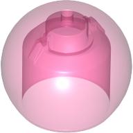 Lego Helmet Round Sphere with Small Hole / Trans-Dark Pink