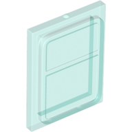 Lego Glass for Train Door Lip On All Sides / Trans-Light Blue