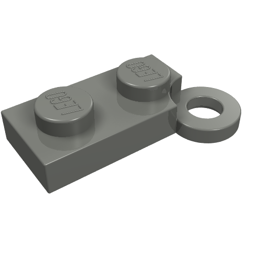 Lego Hinge Plate 1 x 4 Swivel Base with Hole / Dark Bluish Gray