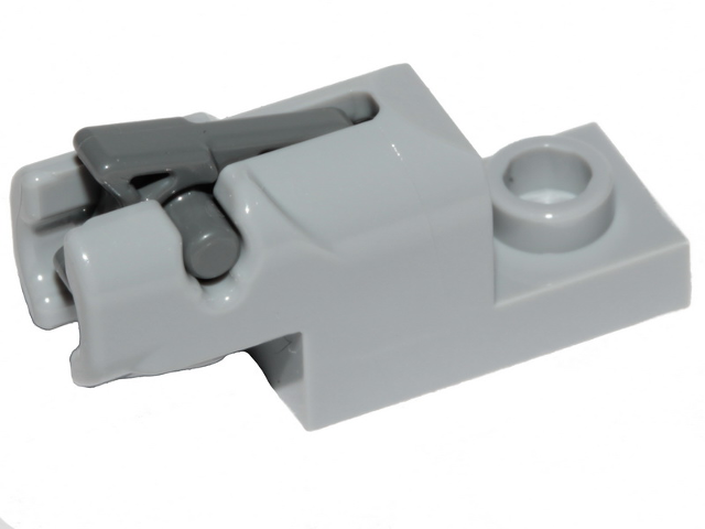 Lego Projectile Launcher, 1 x 2 Mini Blaster / Shooter with Dark Bluish Gray Trigger (15403 / 15392)