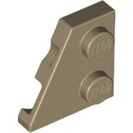 Wedge Plate 2 x 2 Left / Dark Tan