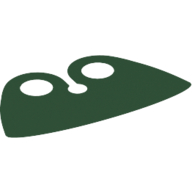 Lego Neckwear Cape Collar, High Rounded, Wide / Dark Green