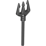 Lego Large Figure Weapon Trident, with Long Axle / Black