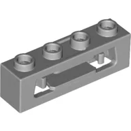 Launcher, Brick Special 1 x 4 with Inside Clips (Disk Shooter) / Light Bluish Gray