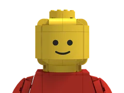 Stud / Bare Head for Up-Scaled Minifigure - Standard Grin