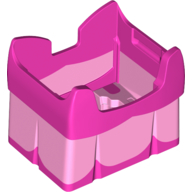 Lego Nintendo Figure, Dress, with Internal Prongs for Princess Peach / Bright Pink