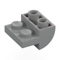Brick Curved Inverted 2 x 2 with 1 x 2 Cutouts / Light Bluish Gray