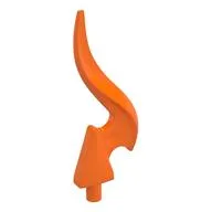 Wave / Flame Rounded Single with Pin / Orange