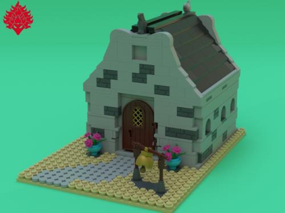 Lego Stone Schoolhouse