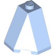 Lego Brick Wedged, Sloped 65° 2 x 2 x 2 Corner / Bright Light Blue