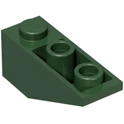 Brick Sloped Inverted 34° 3 x 1 with Internal Stopper / Dark Green