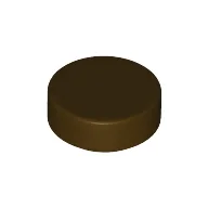 Tile Round 1 x 1 / Dark Brown