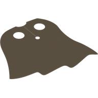 Lego Neckwear Cape, 3 Stepped Points, 2 Holes / Dark Tan
