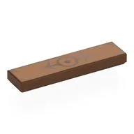 Tile 1 x 4 with Dark Brown Circle, 2 Arrows Print