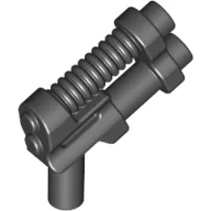 Weapon Gun / Pistol Two Barrel, 10 Ribs / Black