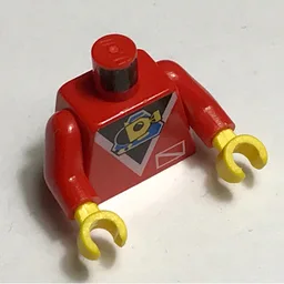 Torso, Divers Submarine Logo Print, Red Arms, Yellow Hands