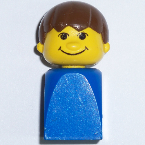 Lego Basic Figure Finger Puppet Male [Blue, Brown Hair] / [No Color/Any Color]