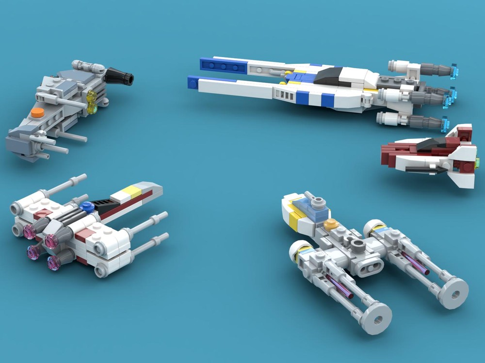 Lego Alphabet Squadron Starfighter Pack - 1:144 Scale - Original Trilogy Rebel Starfighters