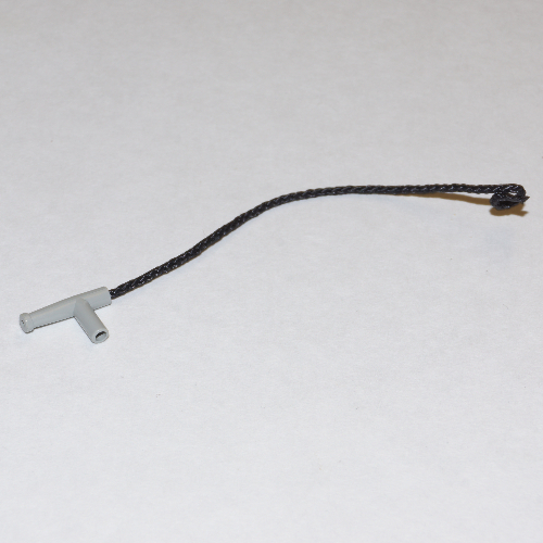 Lego Minifig Hose Nozzle Simple with 13L Black String / Light Gray