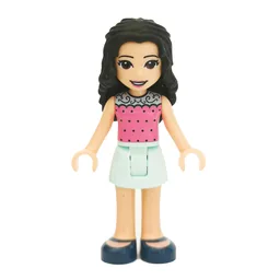 Emma - Dark Pink Top, Light Aqua Skirt