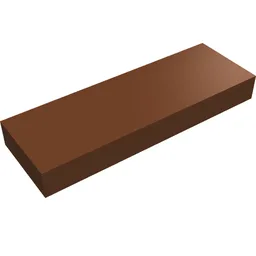 Tile 1 x 3 / Reddish Brown