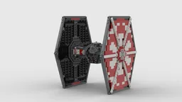 Imperial Tie Modification #2 (Red, white & Black)