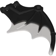 Creature Body Part, Dragon / Thestral Wing with Bar Connection and Marbled Trans-Brown Pattern / Black