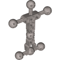 Lego Large Figure Skeletal, Torso with 7 Ball Joints, and 6 Holes, Small / Flat Silver