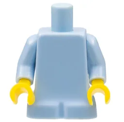 Body Baby, Plain, Bright Light Blue Arms, Yellow Hands