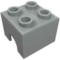 Technic Engine Piston Square 2 x 2 - Old / Light Gray