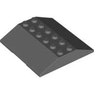 Lego Brick Sloped 33° 6 x 6 Double (Train Roof) / Dark Bluish Gray