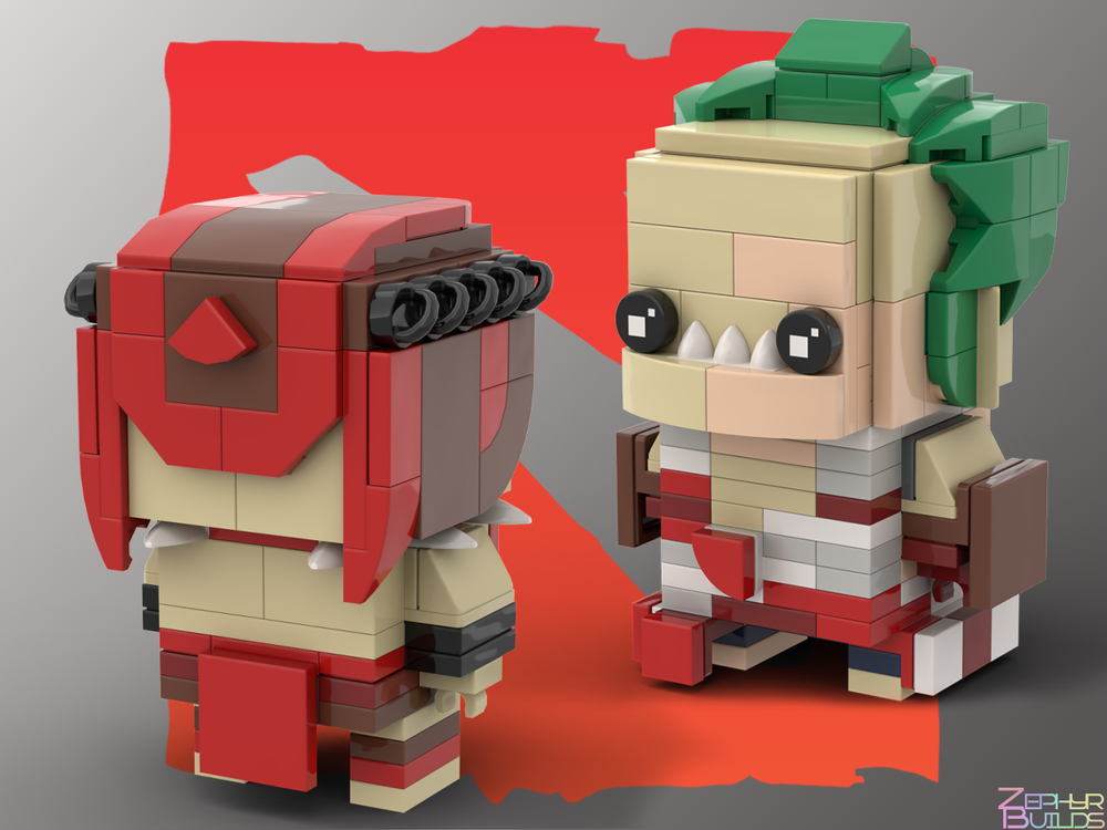 Lego DOTA 2 Brothers in Butchery Brickheadz (Bloodseeker and Pudge)