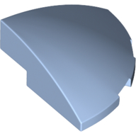 Lego Brick Round Corner, Curved 3 x 3 x 1 Quarter Circle / Bright Light Blue