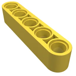 Technic Beam 1 x 5 Thick / Yellow