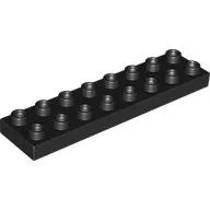Duplo Plate 2 x 8 / Black
