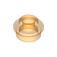 Plate Round 1 x 1 with Open Stud / Trans-Orange