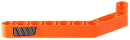 Technic, Liftarm, Modified Bent Thick 1 x 11.5 Double with Black and Silver Grille Pattern Model Right Side (Sticker) - Set 42204